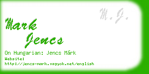 mark jencs business card
